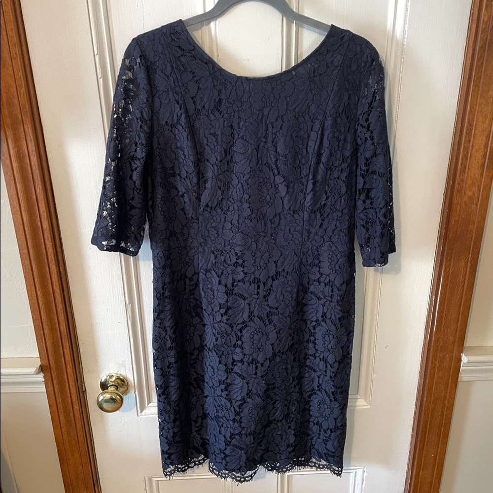 Womens lace cocktail dress navy size L